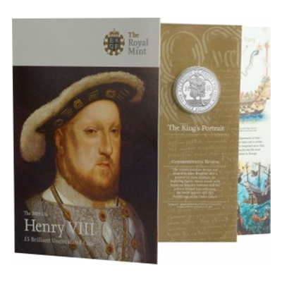 2009 £5 BU Pack - 500th Anniversary King Henry VIII Accession - Click Image to Close
